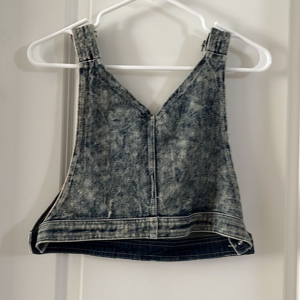 Denim Crop Top - Picture 2 of 3